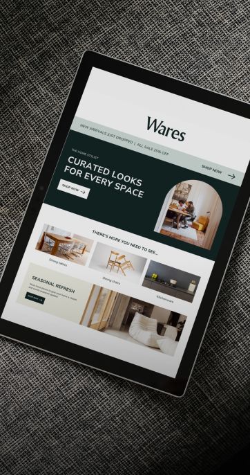 responsive website on tablet